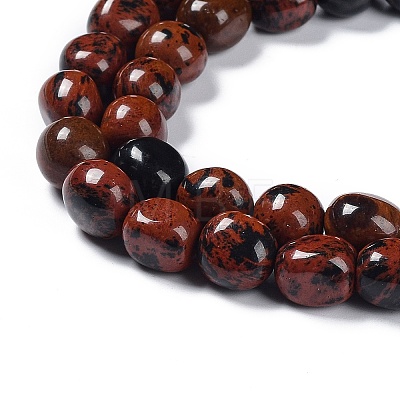 Natural Mahogany Obsidian Beads Strands G-C038-02I-1