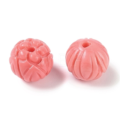 Synthetic Shell Dyed Carved Beads SHEL-H005-22-1