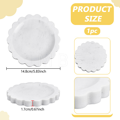 Natural Marble Jewely Display Trays for Necklaces Bracelets Earrings Rings AJEW-WH0880-75A-1