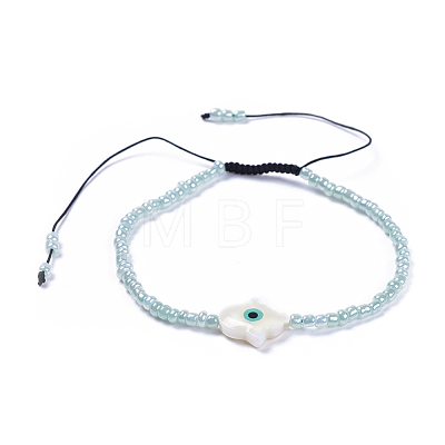 Adjustable Nylon Thread Braided Beads Bracelets BJEW-JB04370-02-1