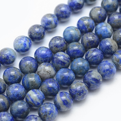 Natural Lapis Lazuli Beads Strands X-G-E489-01-8mm-1
