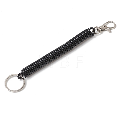 Plastic Spiral Retractable Spring Coil Keychain KEYC-B020-01-1