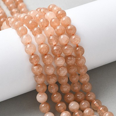 Natural White Jade Beads Strands G-F364-11-6mm-2-1