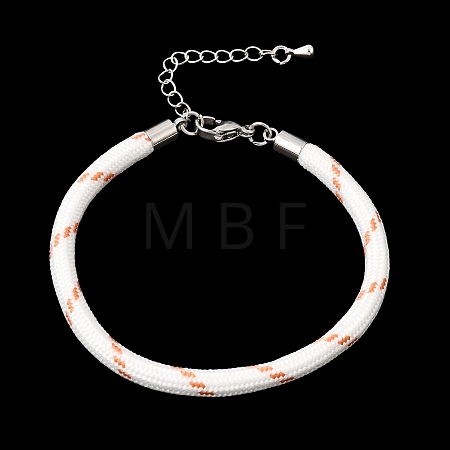 Braided Round Polyester Cord Bracelet Makings FB-CBAEDA0-01P-26-1