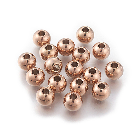 Ion Plating(IP) Round 304 Stainless Steel Beads STAS-G130-6mm-63RG-1