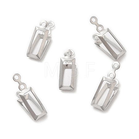 Non-Tarnish 316 Stainless Steel Pendant Cabochon Settings X-STAS-C077-03P-1