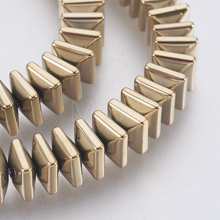 Electroplated Non-magnetic Synthetic Hematite Bead Strand G-E495-08A-1