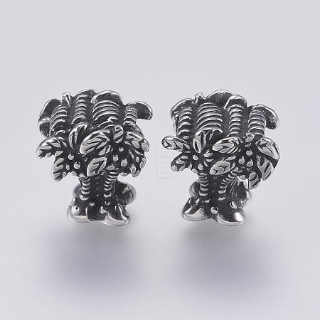 304 Stainless Steel European Beads STAS-F195-006AS-1