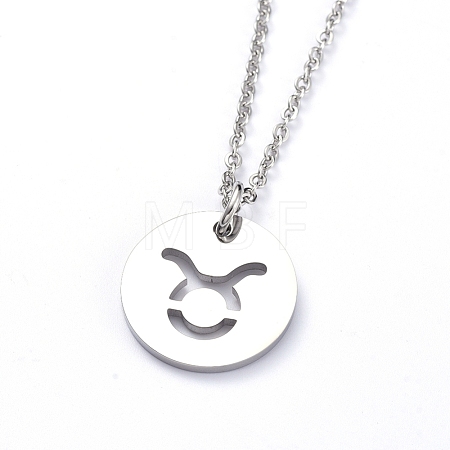 Non-Tarnish 304 Stainless Steel Pendant Necklaces NJEW-E147-06P-1