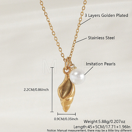 Ocean 204 Stainless Steel Sea Animals Pendant Cable Chain Necklaces for Women WG5B3FA-01-1