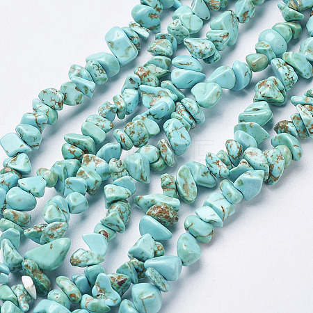 Synthetic Turquoise Beads Strands G-D283-5x8-10-1