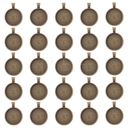 Alloy Pendant Cabochon Settings PALLOY-YW0001-69AB-1
