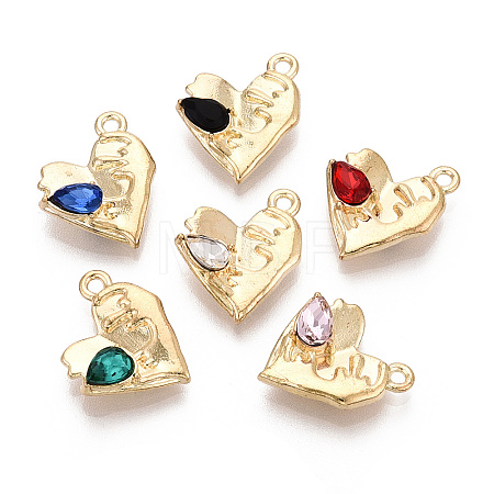 Alloy Rhinestone Pendants FIND-N008-10KCG-1