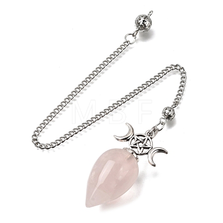 Natural Rose Quartz Dowsing Pendulum Pendants GG-CBA6D08-A05-1