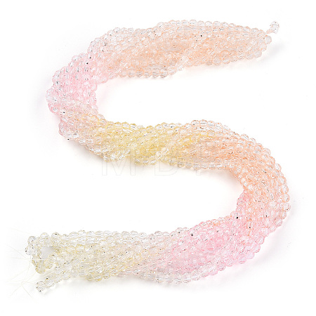 Transparent Glass Beads Strands GLAA-E036-07B-1