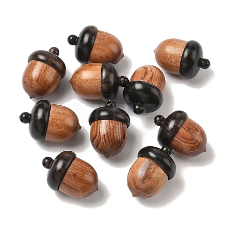 Wooden Acorn Box Jewelry Pendants WOOD-WH0022-06D-1