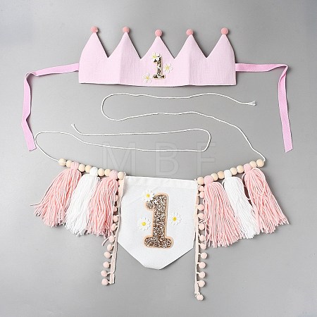 Polyester Braided Tassel Banners HJEW-WH0039-48A-1