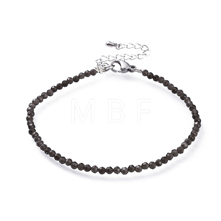 Natural Obsidian Bead Bracelets BJEW-JB04555-07-1