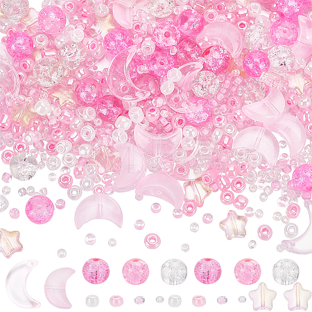 Mixed Styles Transparent Glass Beads GLAA-SC0002-17A-1