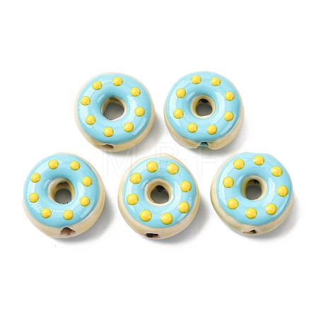 Handmade Porcelain Enamel Beads PORC-K003-09P-1