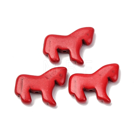 Synthetic Turquoise Dyed Horse Beads G-B015-04-1