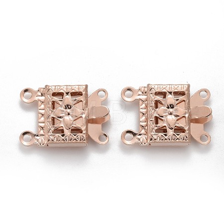 304 Stainless Steel Box Clasps STAS-P249-05RG-1