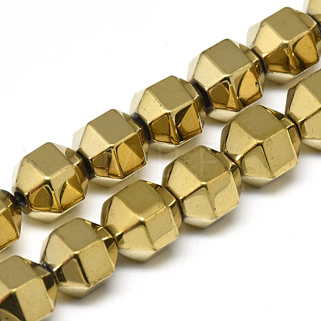 Electroplate Non-magnetic Synthetic Hematite Beads Strands G-T061-31B-1