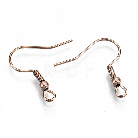304 Stainless Steel Earring Hooks X-STAS-S111-001RG-NR-1