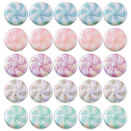 UV Plating Opaque Acrylic Beads OACR-P010-02-1