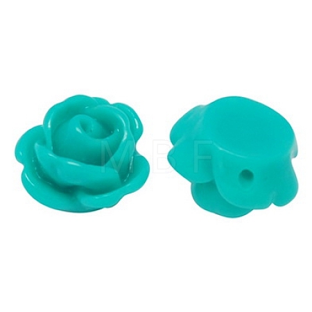 Rose Flower Opaque Resin Beads X-CRES-B1029-A12-1