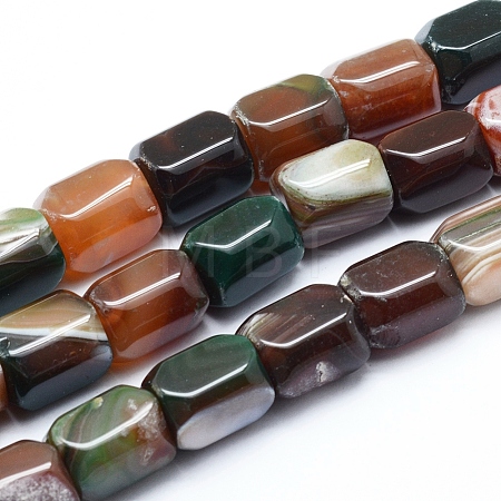 Natural Agate Beads Strands G-L551D-09-1