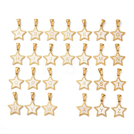 304 Stainless Steel Enamel Pendants STAS-I353-04G-1
