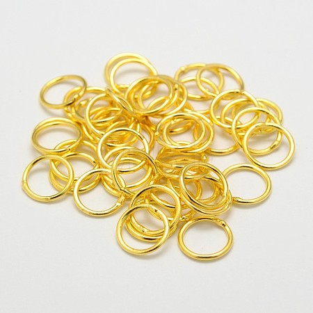 Brass Soldered Closed Jump Rings X-KK-M165-10mm-02G-RS-1