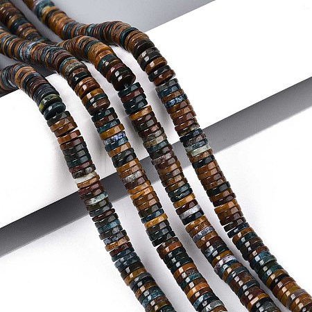 Natural Ocean Jasper Beads Strands G-T142-6mm-08-1