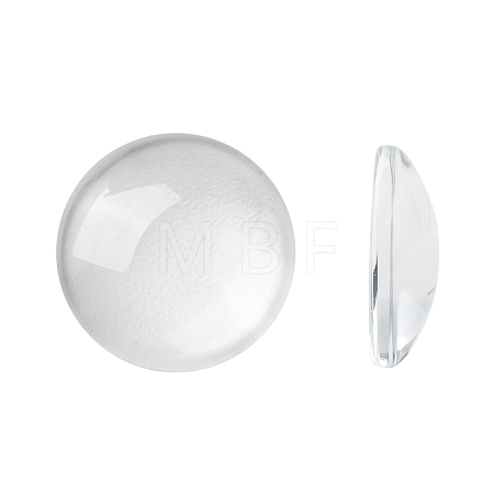 Transparent Glass Cabochons GGLA-R026-16mm-1