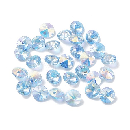 Electroplate Transparent Glass Beads EGLA-Z002-AB09-1