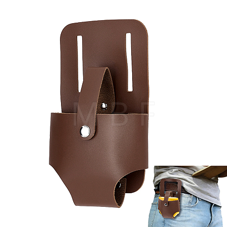 PU Leather Tape Measure Holder for Belt TOOL-WH0059-080A-1