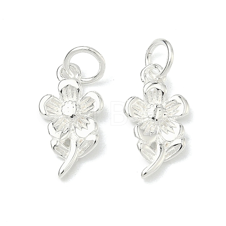 925 Sterling Silver Flower Charms STER-A050-05S-1