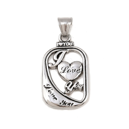 304 Stainless Steel Pendants STAS-K316-05AS-1