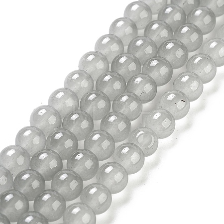 Imitation Jade Glass Beads Strands DGLA-S076-8mm-30-1