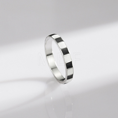 925 Sterling Silver and Enamel Finger Rings FS-WG5A77D-01-1