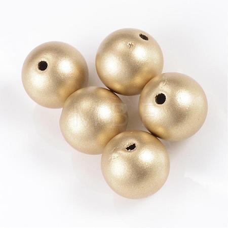 Matte Style Spray Painted Acrylic Beads ACRP-S669-14mm-02-1