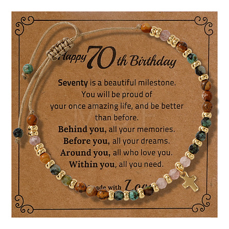 Birthday Brass Cross Charm Bracelets KZ7256-6-1