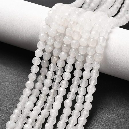 Natural White Jade Bead Strands G-R344-4mm-21-1