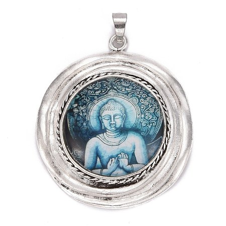 Glass Big Pendants PALLOY-I203-01AS-1