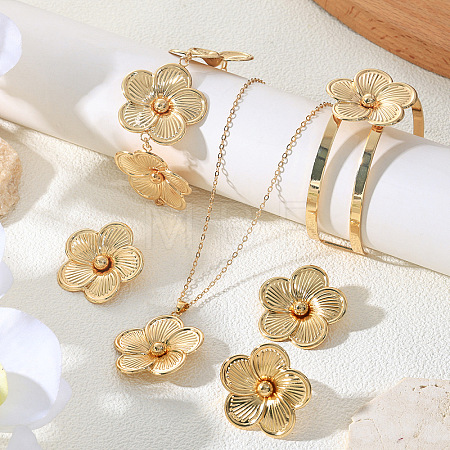 Flower Iron Jewelry Sets WG30024-01-1