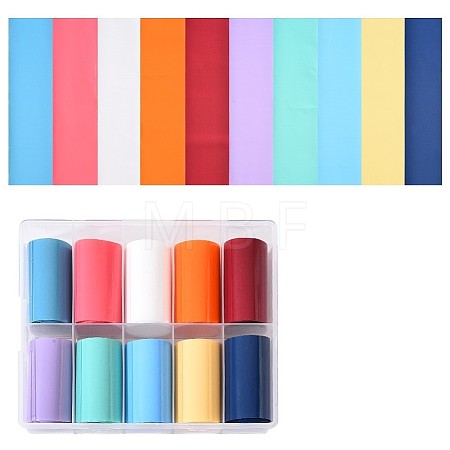 10Rolls Solid Color Nail Art Transfer Stickers MRMJ-R091-17-1