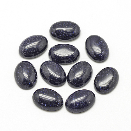 Synthetic Blue Goldstone Cabochons X-G-R415-13x18-34-1