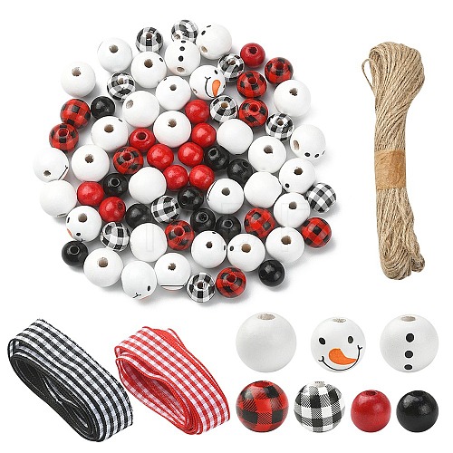 DIY Christmas Snowman Pendant Decoration Making Kit DIY-YW0007-36-1
