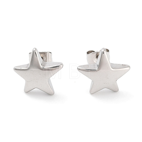 Star 316 Surgical Stainless Steel Stud Earrings for Women EJEW-Z050-25P-1